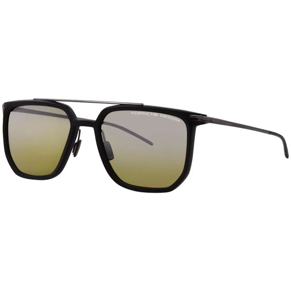 Design P8992 A427 Sunglasses Men`s Black/polarized Green Pilot 56mm by Porsche