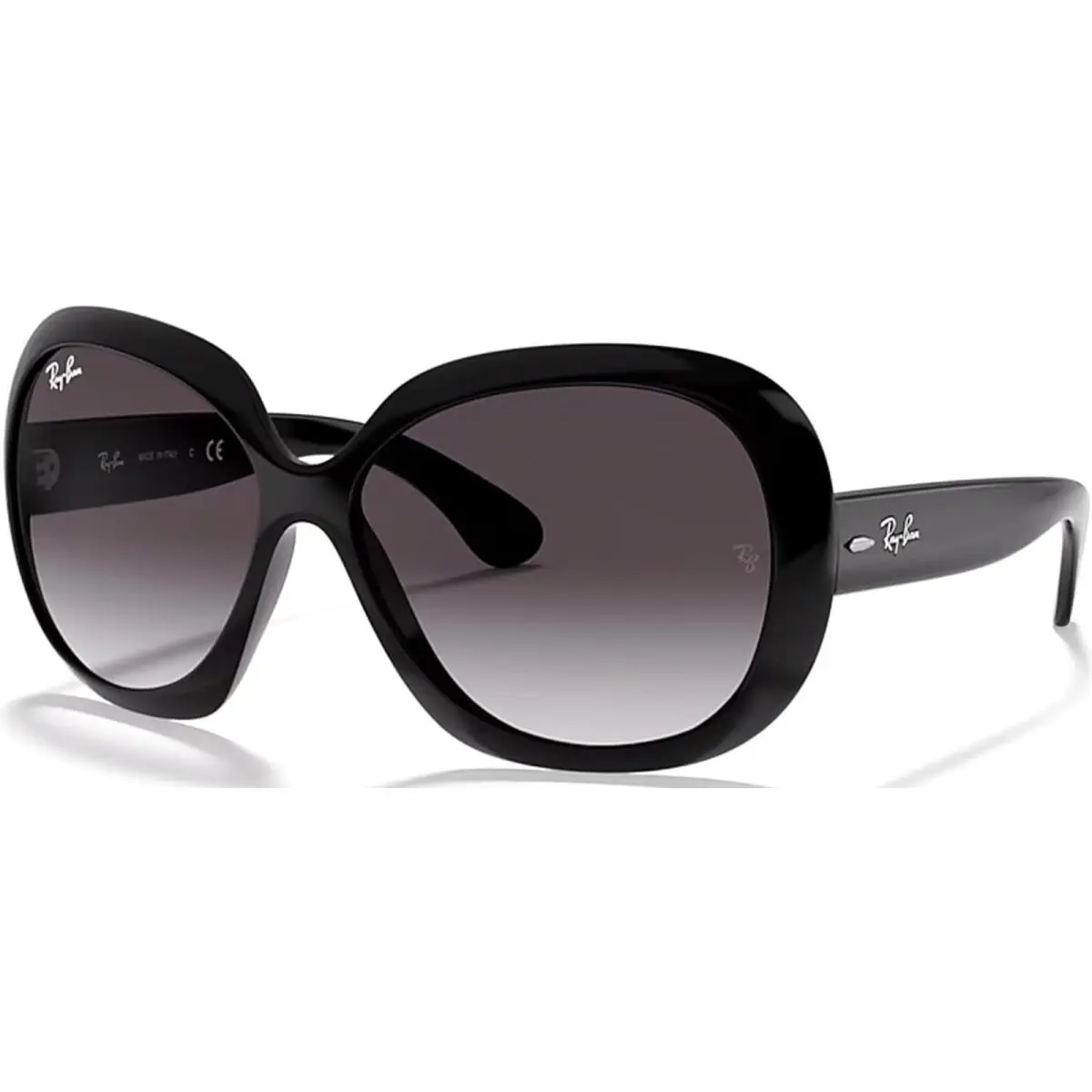 Ray-ban Jackie Ohh II Polished Black Gradient Grey Lens RB4098 601/8G 60 - Frame: Black, Lens: Gray