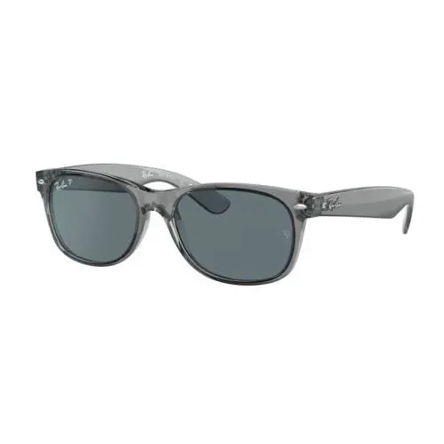 Ray-ban New Wayfarer Wayfarer Classic Transparent Grey Polarized RB2132 64503R 58 - Frame: Gray, Lens: Blue