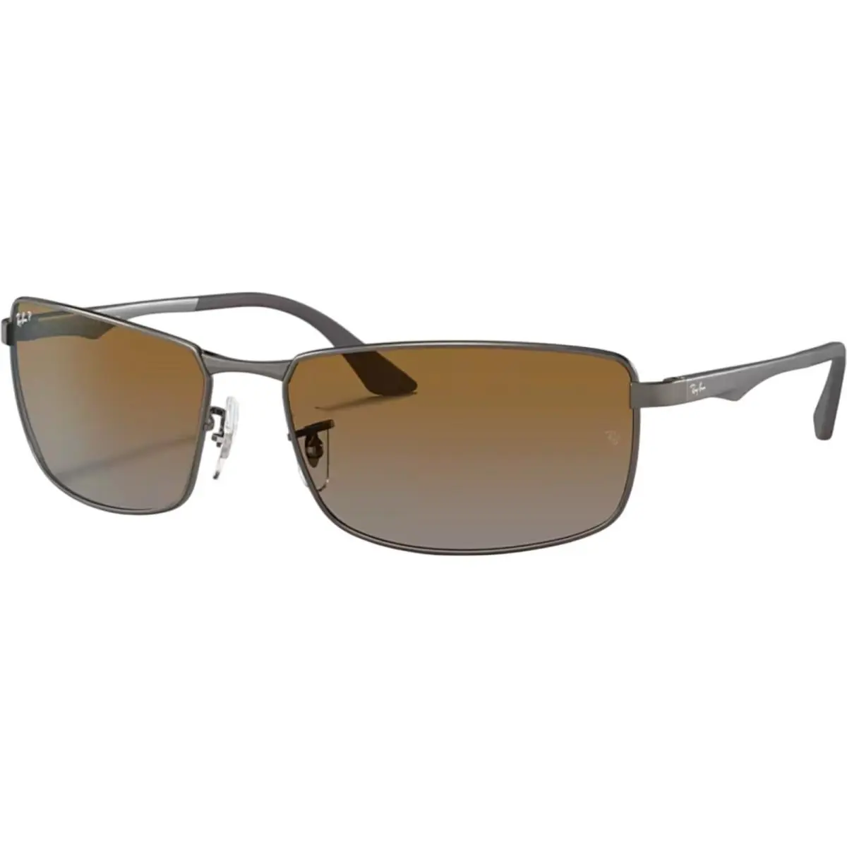 Ray-ban Adult RB3498 Polarized Matte Gunmetal/brown 61mm Sunglasses