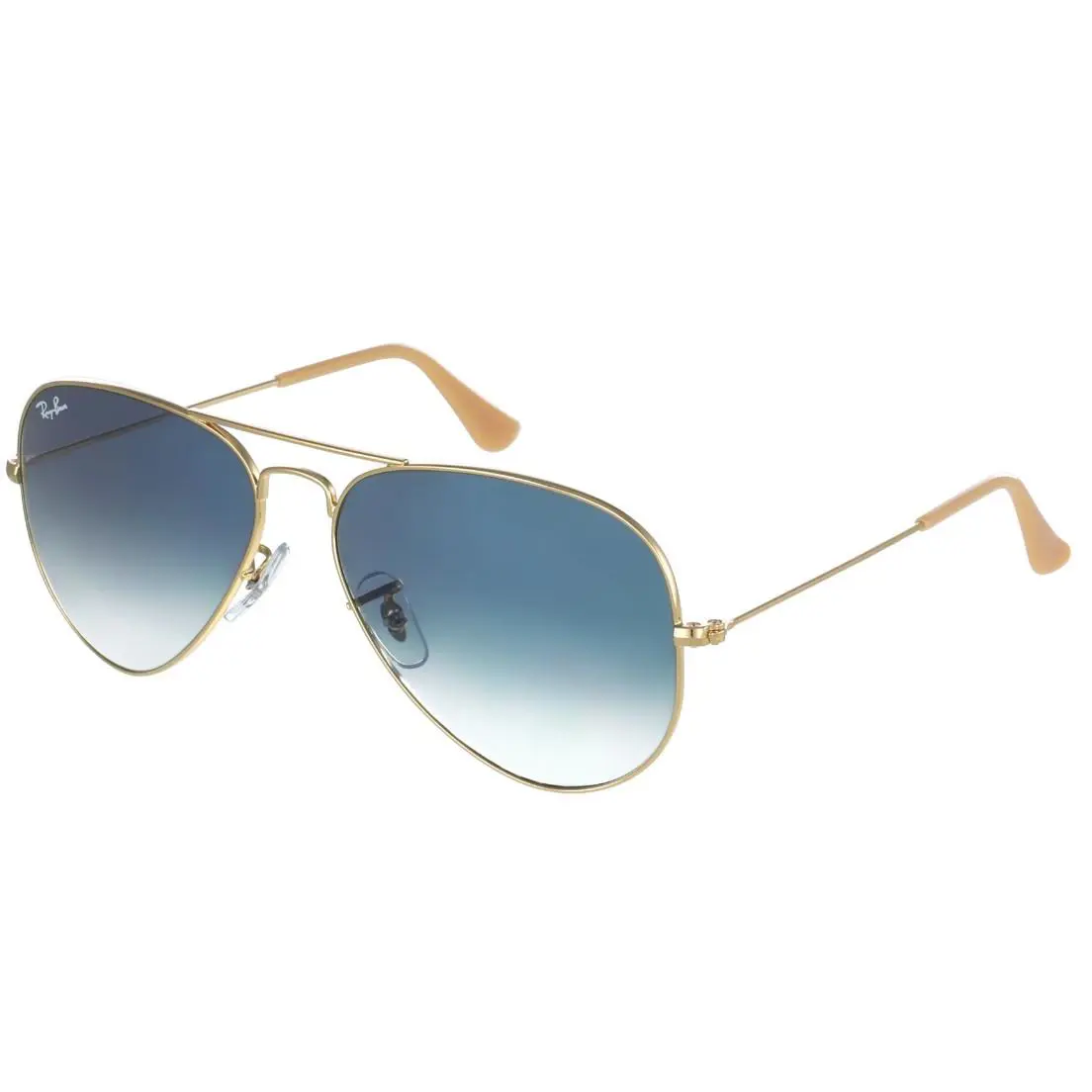 Ray-ban Aviator Gradient Light Blue Gold Frame Sunglasses RB3025 001/3F 58 - Frame: Gold, Lens: Blue