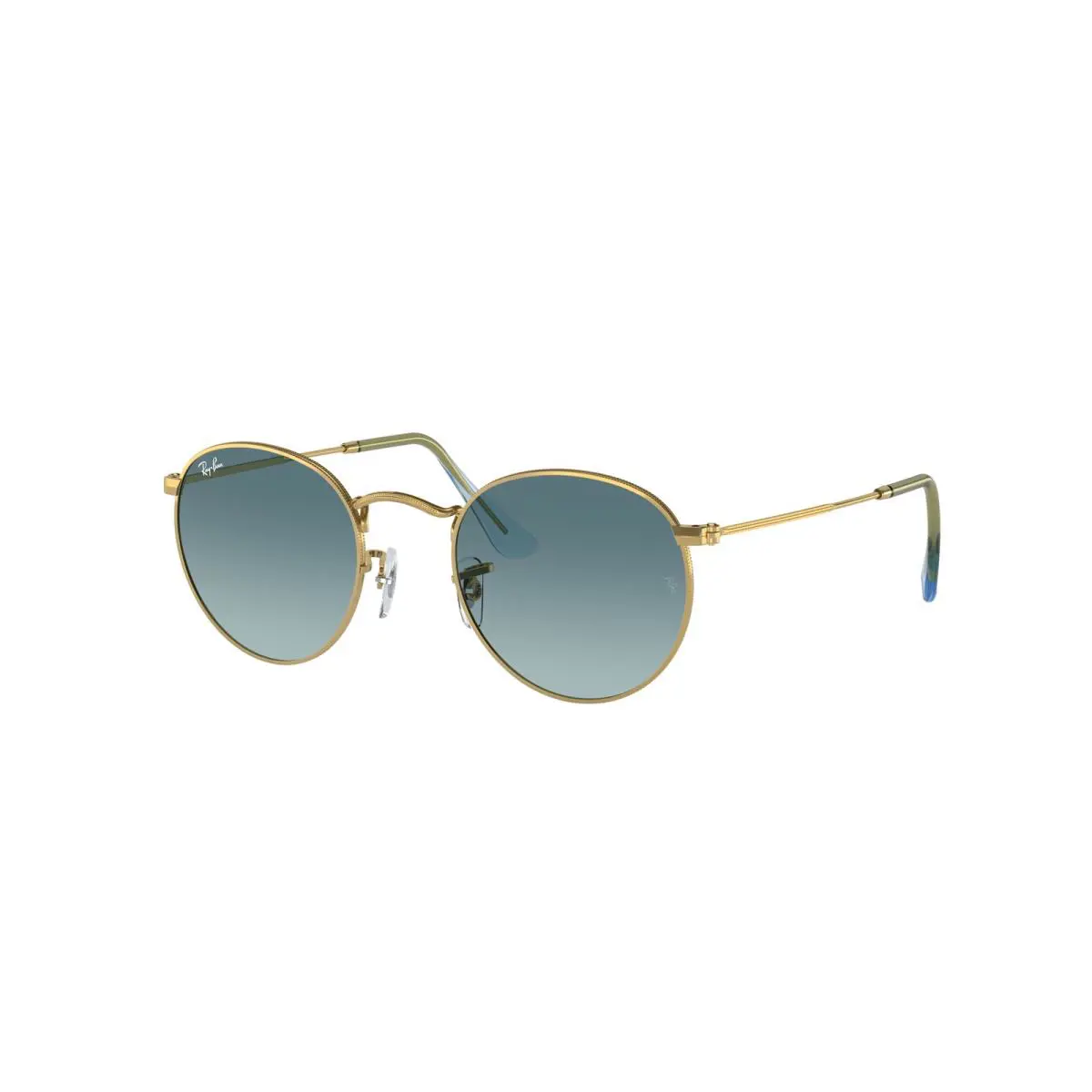 Ray-ban RB 3447 Round Metal Gold Blue Gradient 001/3M Sunglasses