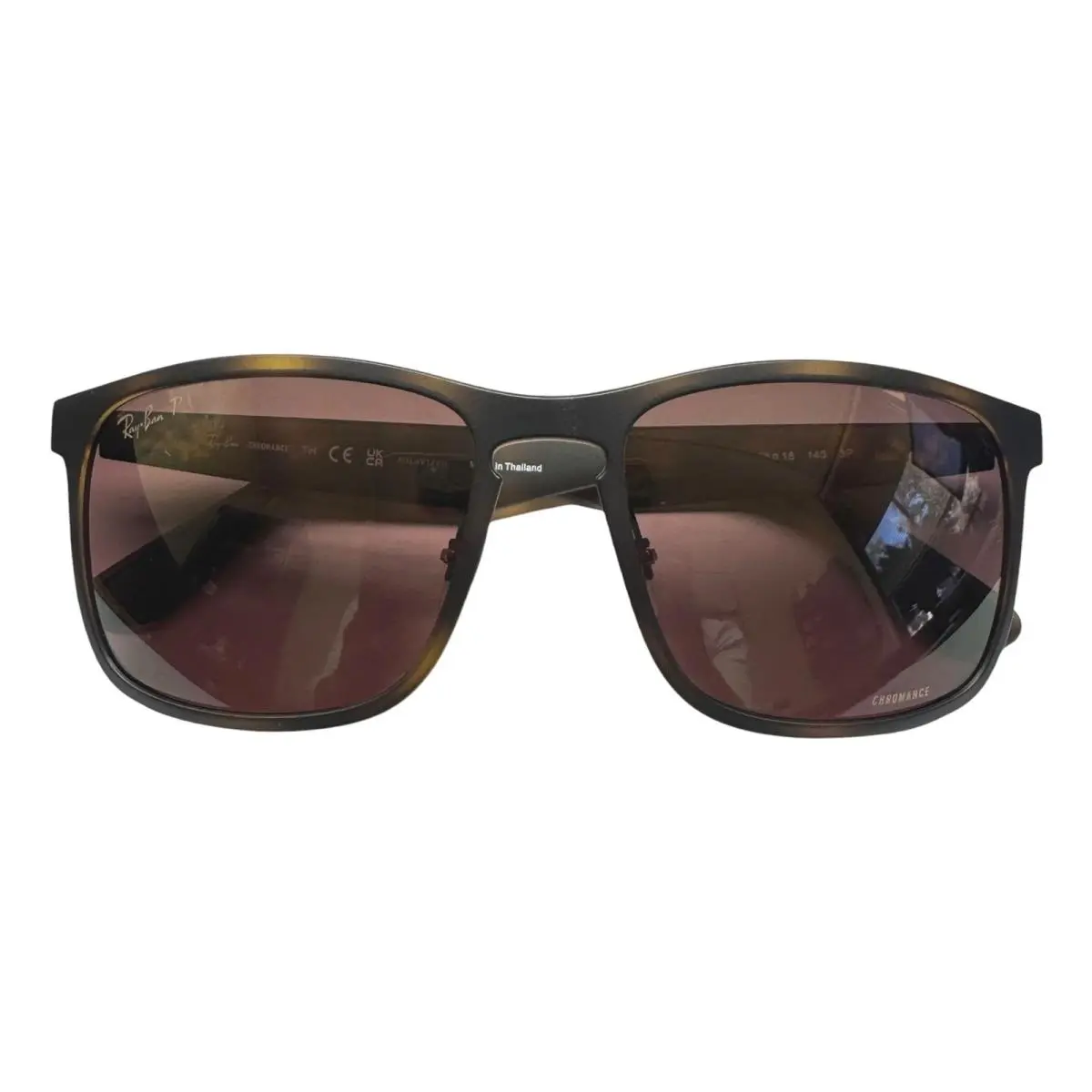 Ray-ban Sunglasses Matte Havana Purple Chromance Polarized 