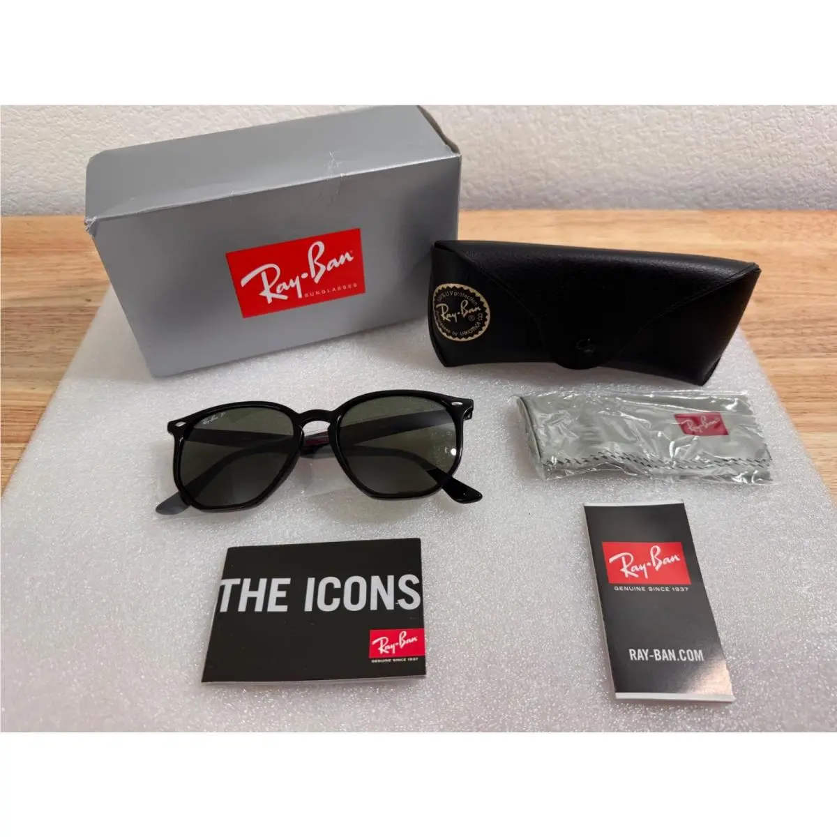 Ray-ban RB4306 Polished Black/G-15 Green Polarized 54mm Sunglasses RB4306 601/9A by Ray-Ban