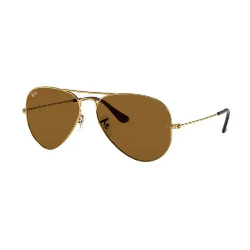 Ray-ban Aviator Classic Polished Arista Gold Brown Lens RB3025 001/33 55 - Frame: Gold, Lens: Brown