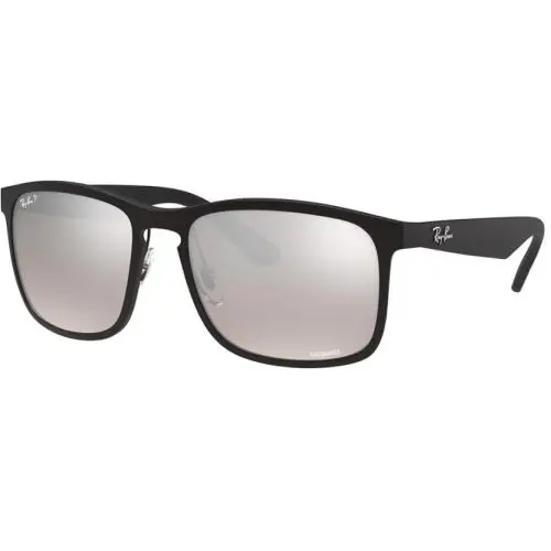 Ray-ban Chromance Matte Black Silver Lens RB4264 601S5J 58 - Frame: Black, Lens: Silver