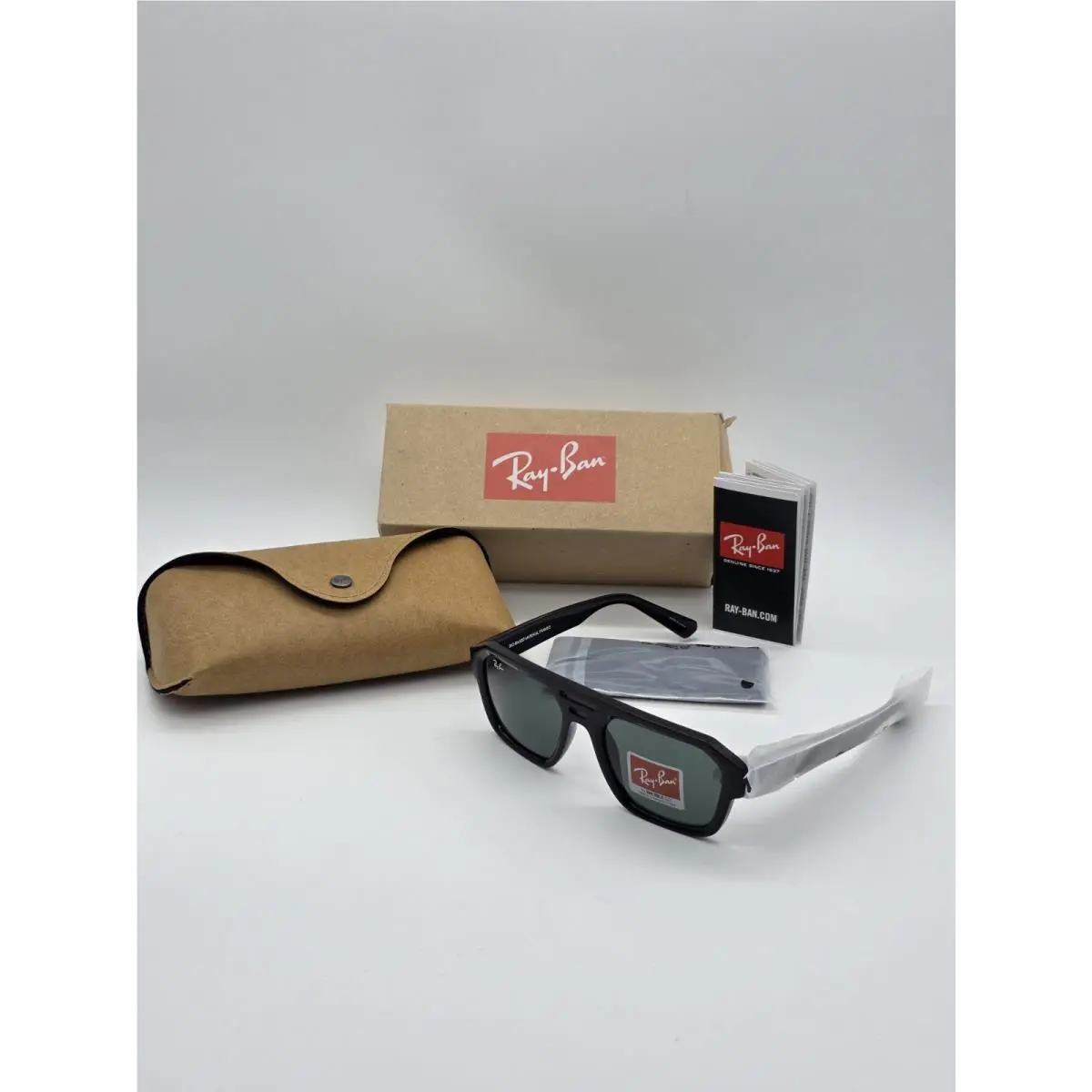 Ray-ban Corrigan RB4397 667771 S 54 T 145 Black Frames w/ Dark Green Lens by Ray-Ban