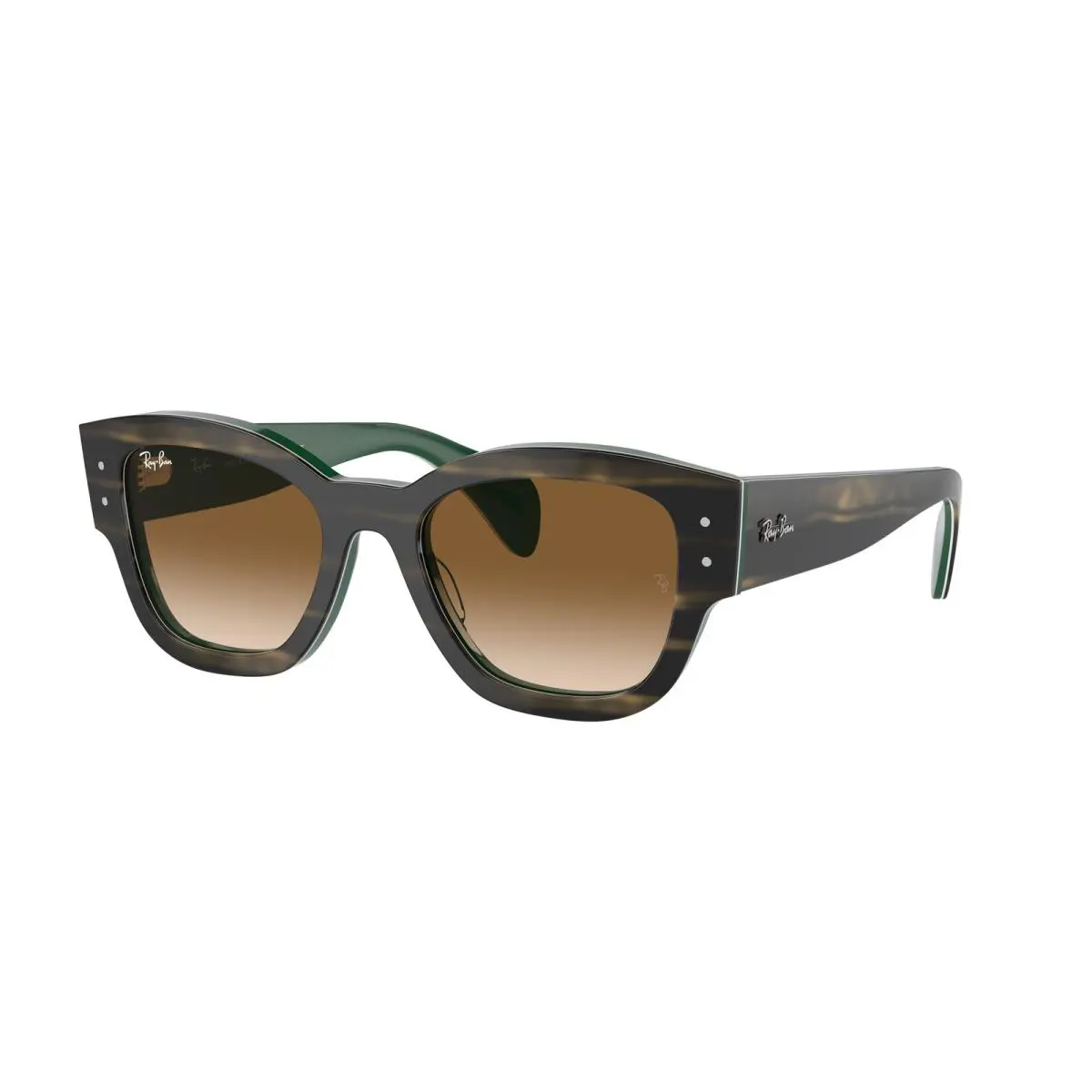 Ray-ban RB 7681S Jorge Striped Green on Green c 140251 Sunglasses