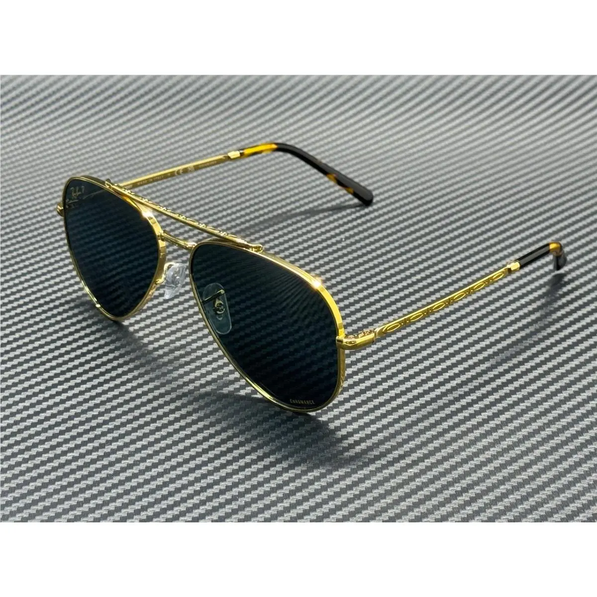 Ray Ban RB3625 9196G6 Gold Blue Polarized Unisex 62 mm Sunglasses