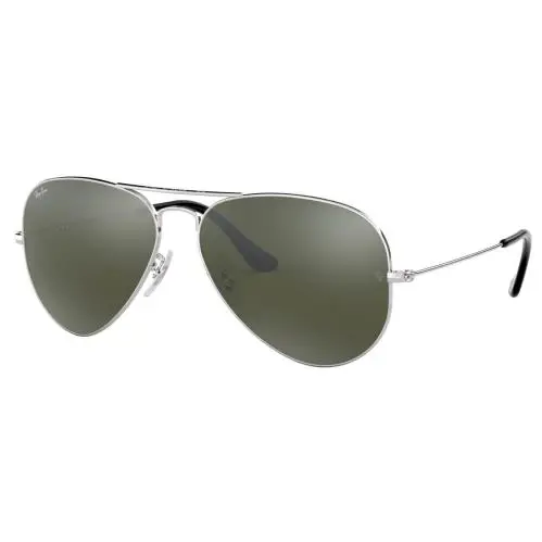 Ray-ban Aviator Mirror Polished Silver Grey Lens RB3025 003/40 62 - Frame: Silver, Lens: Gray