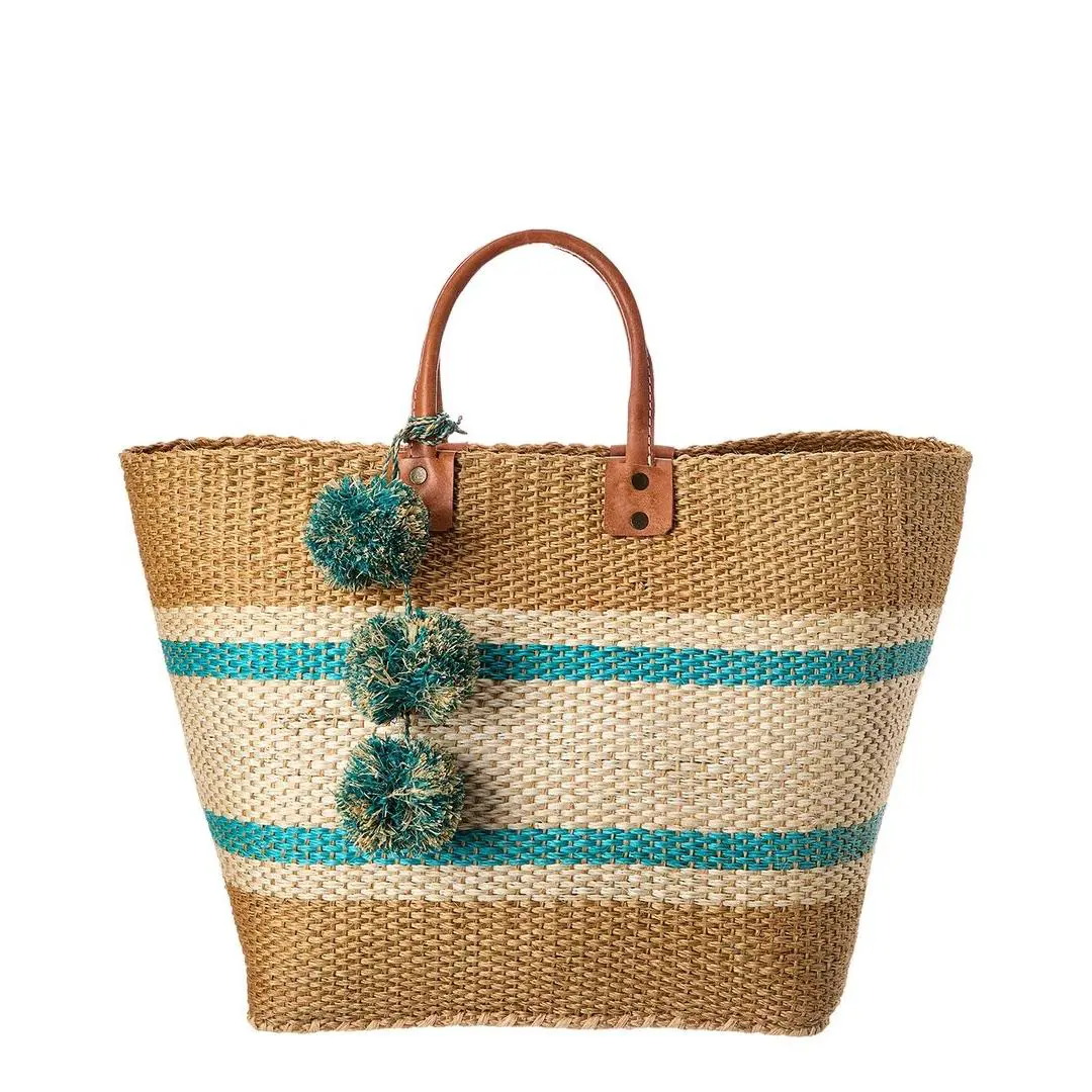 Mar Y Sol Cyprus Sisal Tote Women`s Blue by Louis Vuitton