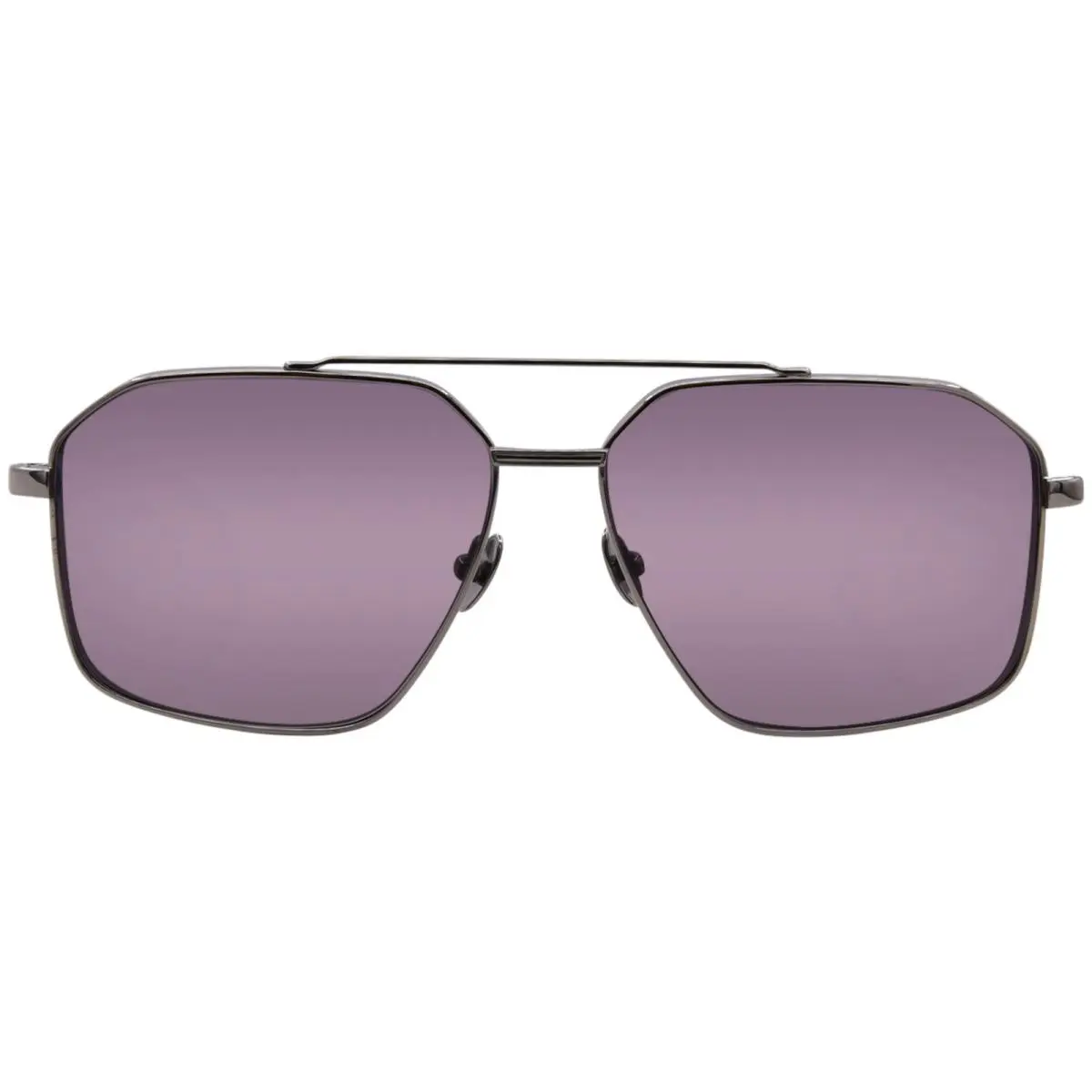 SJV563 0GUN Sunglasses Titanium Men`s Gunmetal/purple Square 58mm by John Varvatos