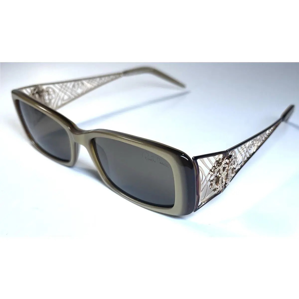 Roberto Cavalli Gold Rhinestone Sunglasses Eyeglasses Titanio 430 + Case