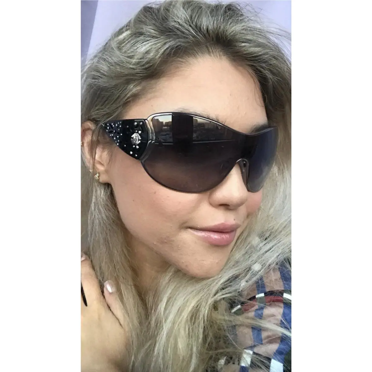 Roberto Cavalli Alcyone 803S 08B Oversized Gradient Women`s Sunglasses Italy