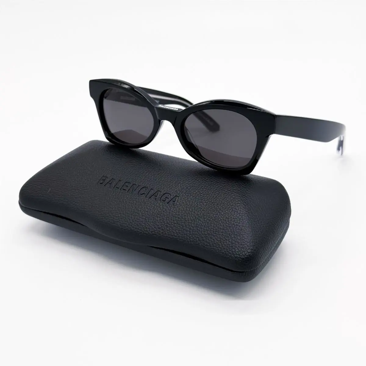 Balenciaga BB0230S 001 Black Cat Eye Women Sunglasses Balenciaga
