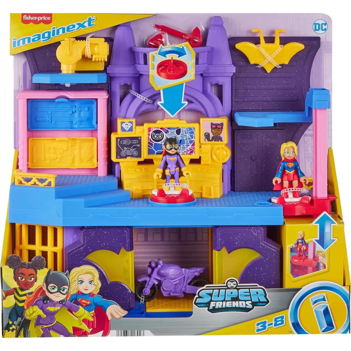Fisher Price DC Super Friends Imaginext Batgirl Hero Hideout 3-Inch Playset
