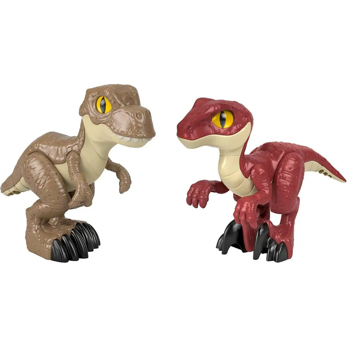 Fisher Price Jurassic World Imaginext XL T.rex vs Raptor Figure Set