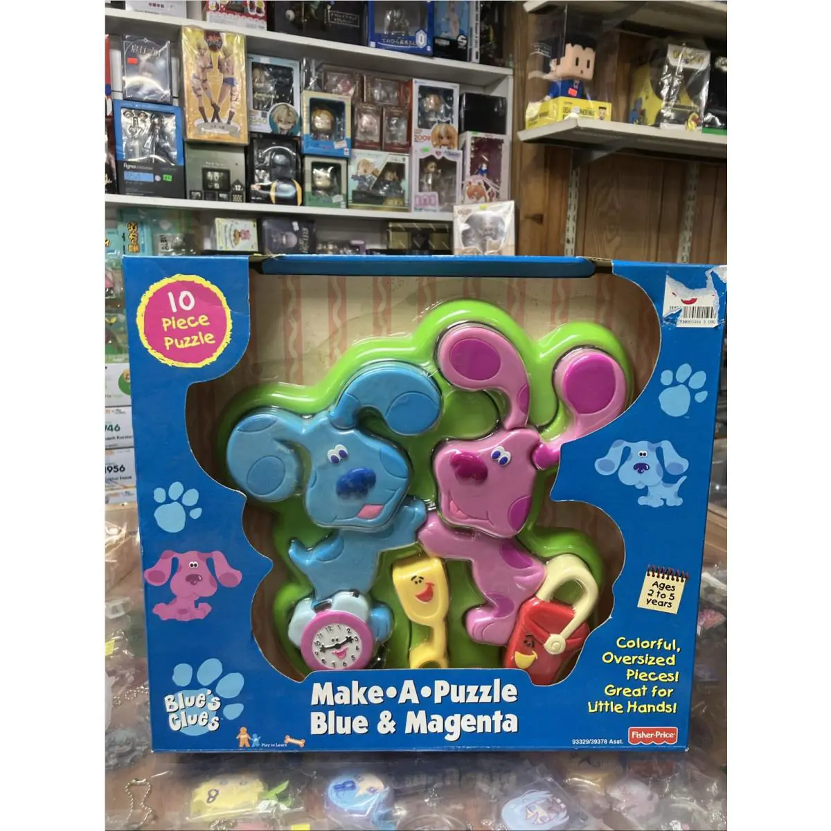 Vintage Blue`s Clues Make a Puzzle Blue Magenta Preschool Toys Inc