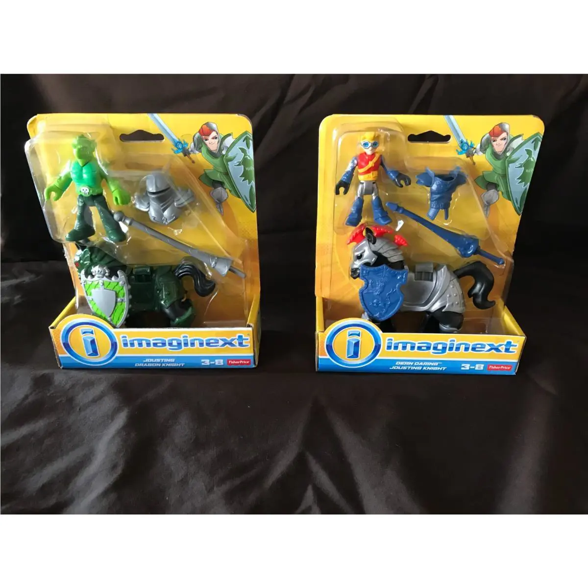 Imaginext 2014 Dern Daring Dragon Knight Jousting Figures-rare