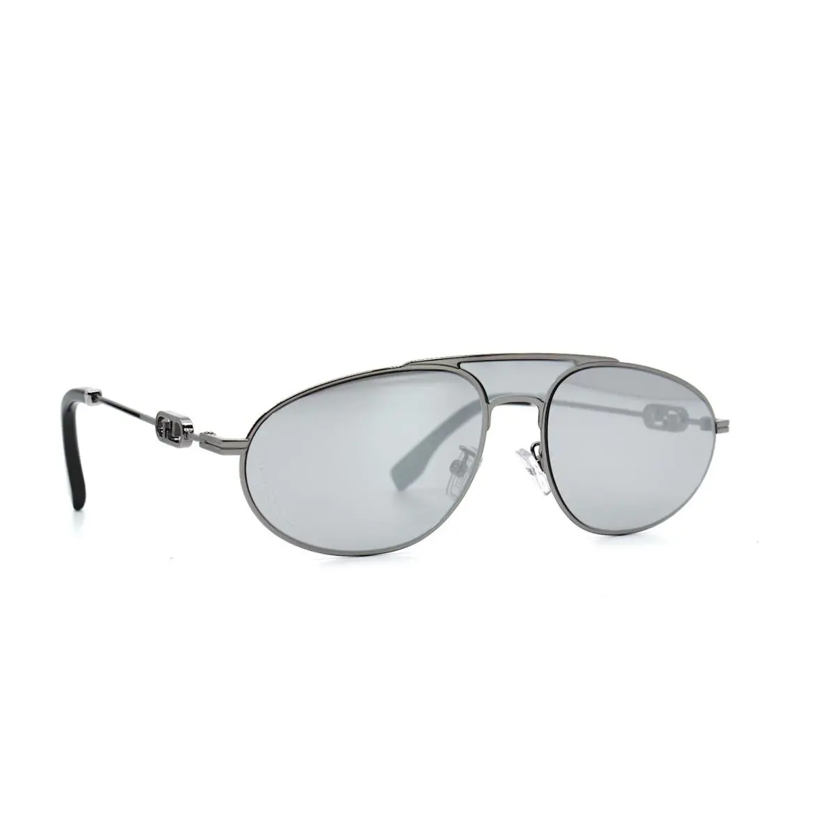 Fendi FE40072U 14C Grey Silver Mirror Unisex Sunglasses Italy