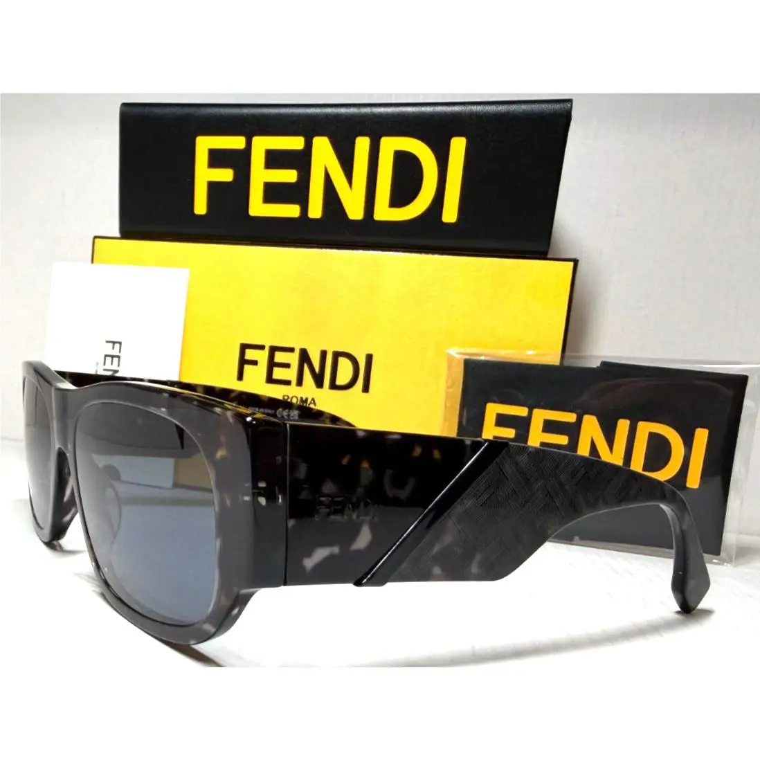 Fendi Diagonal FE40156I 55A Coloured Havana/smoke Lens Authentc Sunglasses 54-17