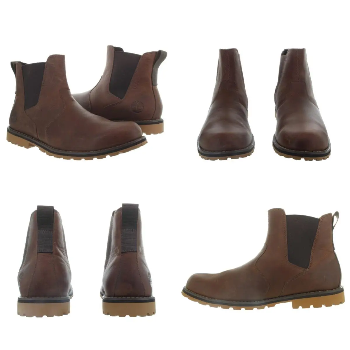 Timberland Men`s Attleboro Chelsea Mid Dark Brown Boots Multiple Size