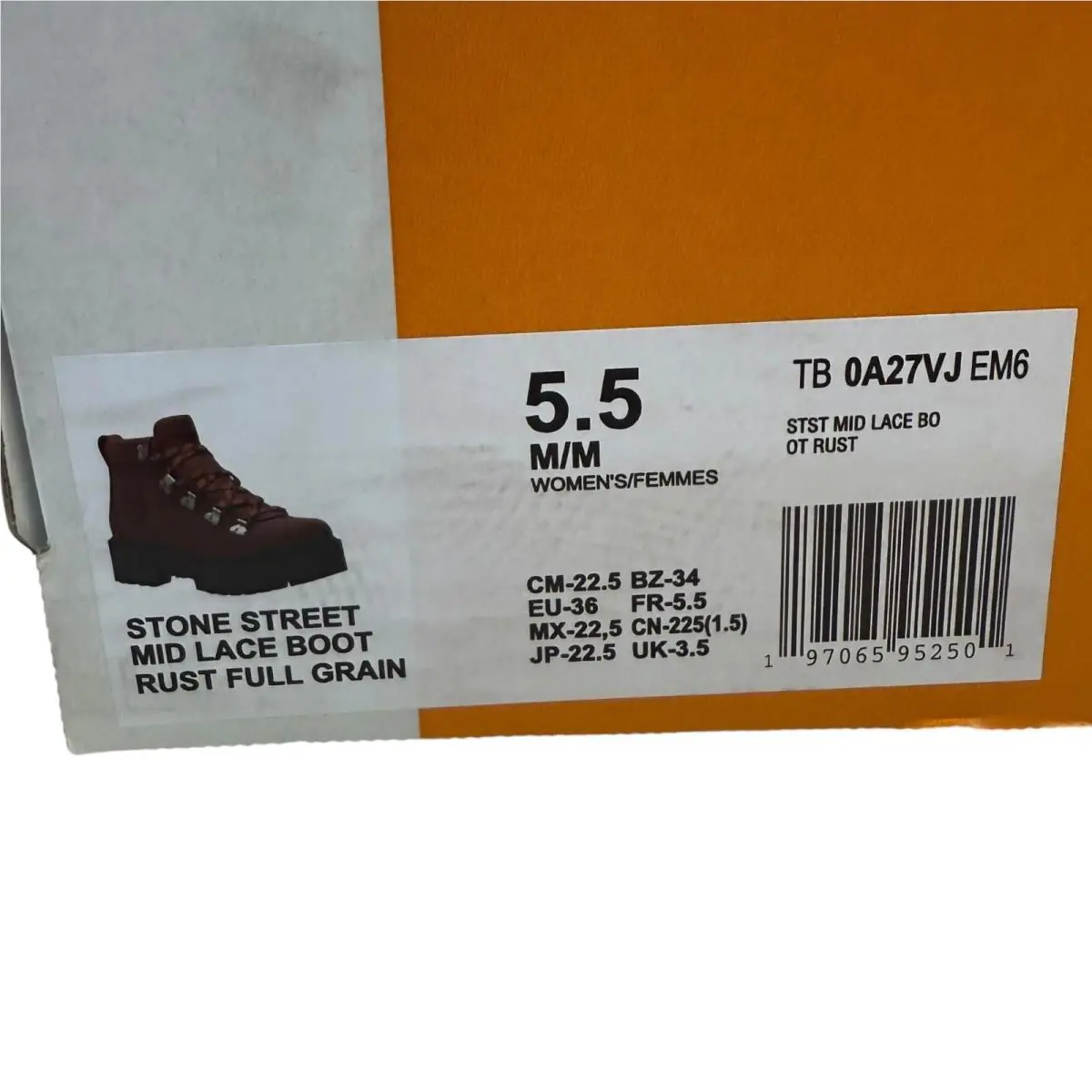 Timberland shoes - Street - Street - TB 0A27VJ EM6 - RUST FULL GRAIN 4
