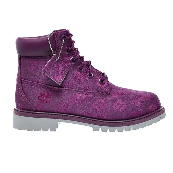Timberland 6 Inch Premium Boots Pre-school Size 2 Waterproof Classic Kids Shoes - Purple