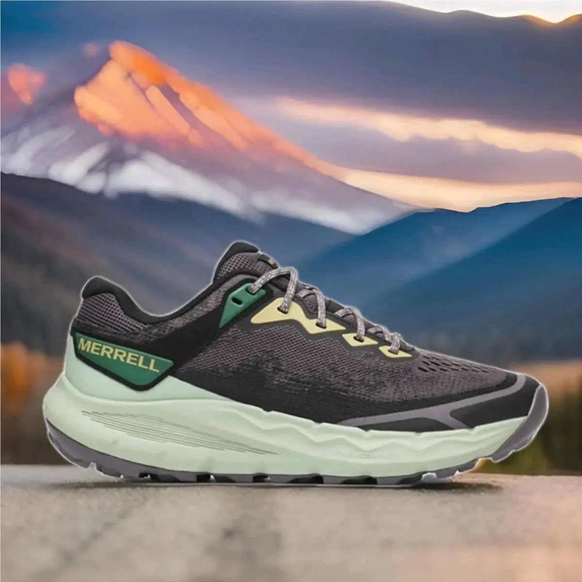 Merrell shoes - MERRELL NOVA 4 TRAIL RUNNER - J068411 - FOSSIL = GREY / GREEN 18
