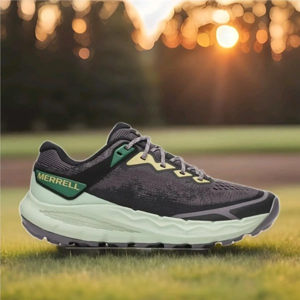Merrell shoes - MERRELL NOVA 4 TRAIL RUNNER - J068411 - FOSSIL = GREY / GREEN 20