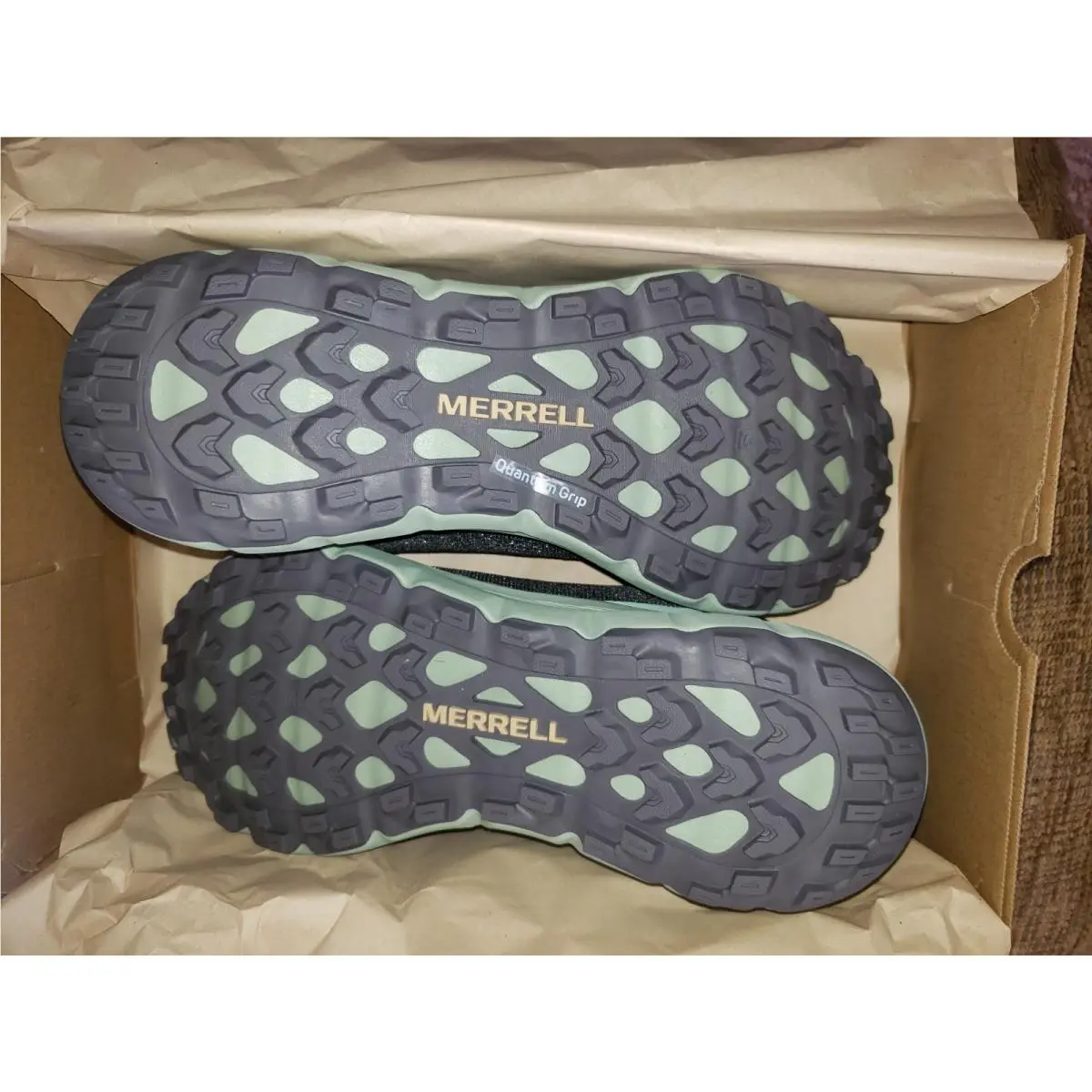 Merrell shoes - MERRELL NOVA 4 TRAIL RUNNER - J068411 - FOSSIL = GREY / GREEN 31