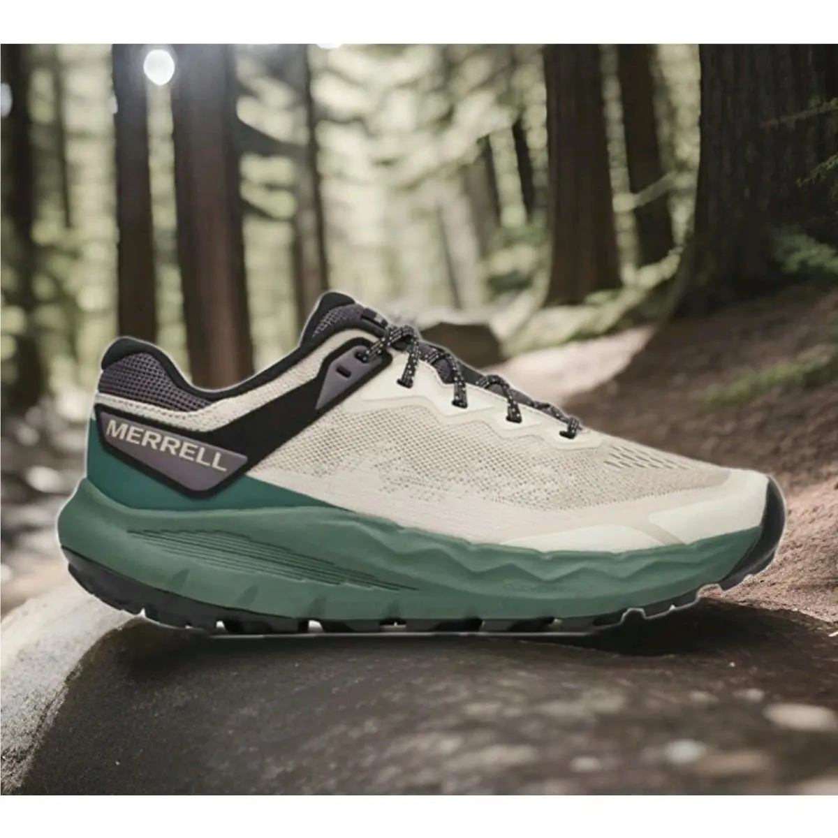 Merrell shoes - MERRELL NOVA 4 TRAIL RUNNER - J068411 - GREIGE = GREEN / BEIGE / GREY 0