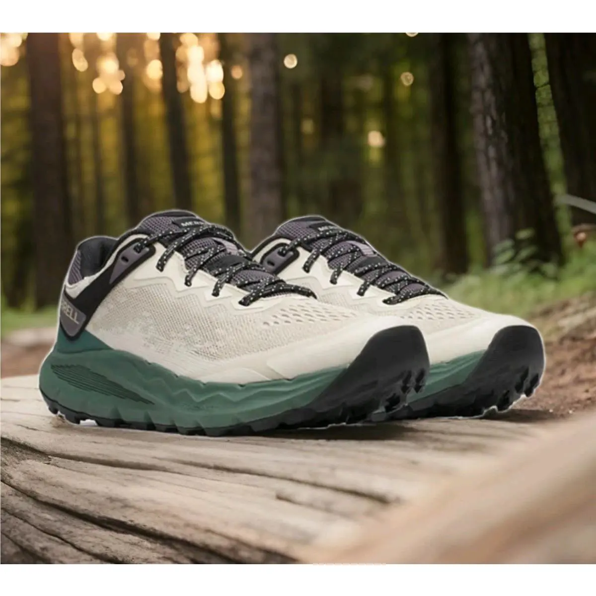 Merrell shoes - MERRELL NOVA 4 TRAIL RUNNER - J068411 - GREIGE = GREEN / BEIGE / GREY 3