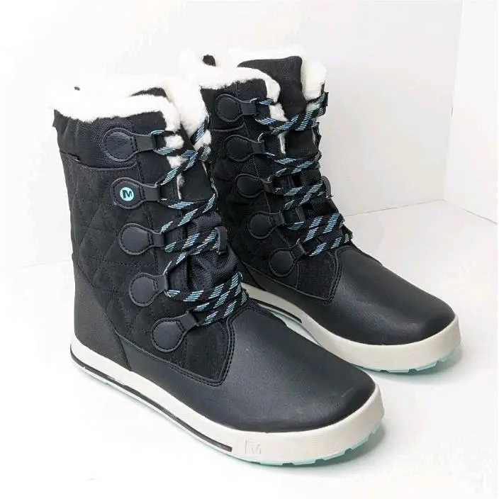 Merrell Girls Heidi Waterproof Snow Boots Black Big Kids 6