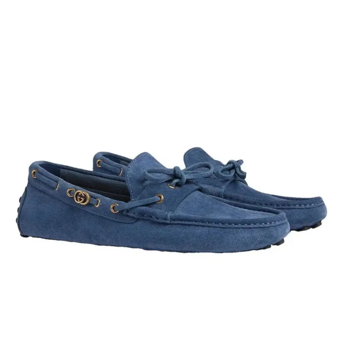 Gucci Driver Interlocking G Supersofty Mocassin Suede Royale Blue US 9/EU 42