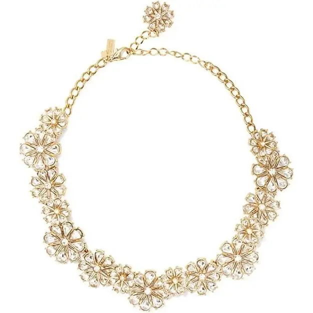 Kate Spade Clear As Crystal Short Floral Necklace O0RU1714