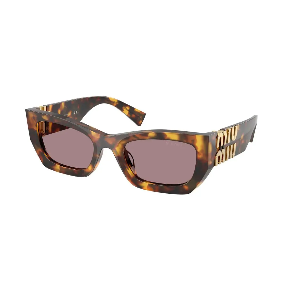Miu Miu MU 9WS Honey Havana Light Purple Brow 14L20I Sunglasses