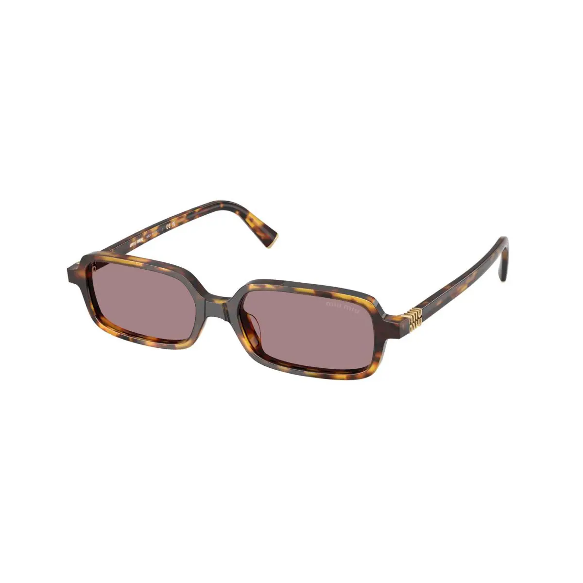 Miu Miu MU 11ZSF Havana Honey Light Purple Brow 14L20I Sunglasses