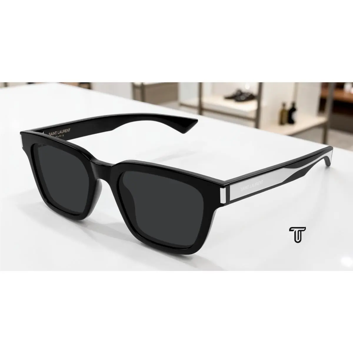 Saint Laurent SL 790 001 Black Black 53 mm Men`s Sunglasses by Yves Saint Laurent