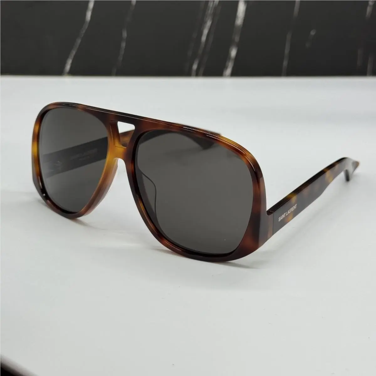 Saint Laurent SL652/F Solace 002 Unisex Havana Sunglasses SL 652/F 002 by Yves Saint Laurent