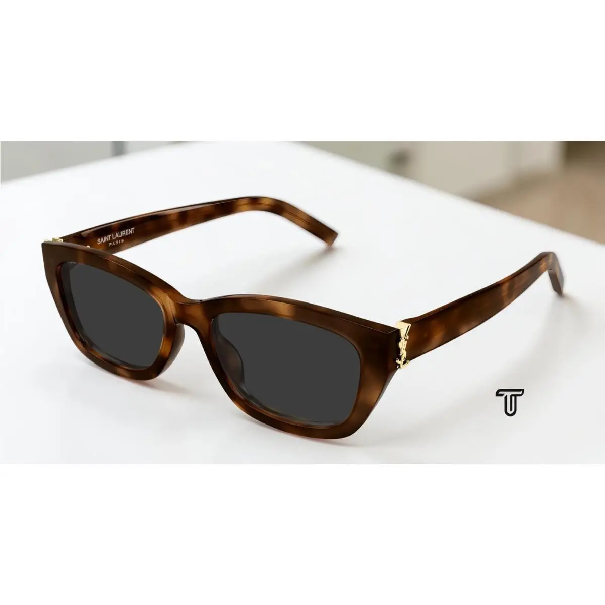 Saint Laurent SL M153 003 Havana Grey 55 mm Women`s Sunglasses