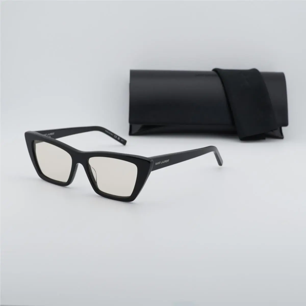 Saint Laurent SL 276 Mica 038 Shiny Black/yellow 53-16-145 Sunglasses by Yves Saint Laurent