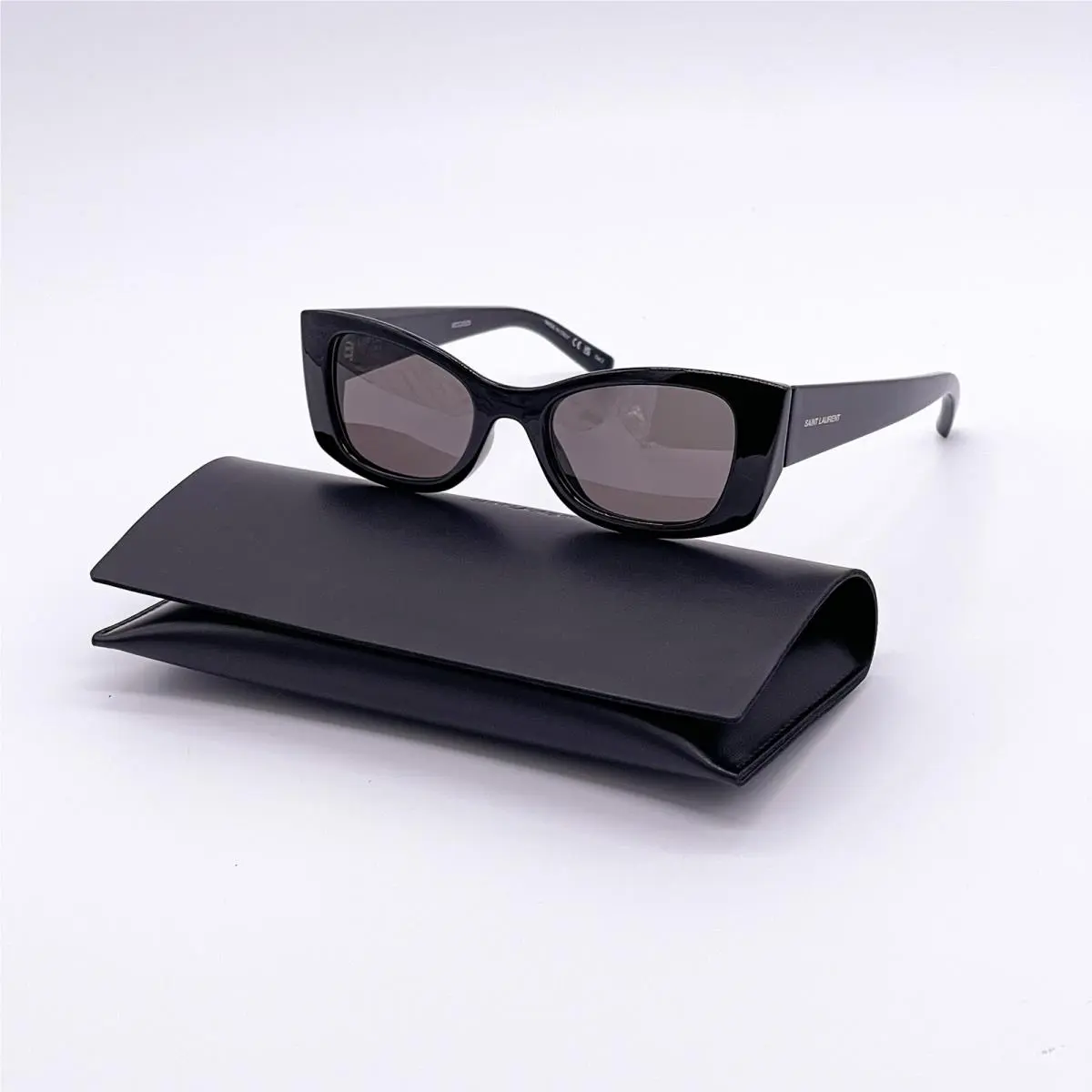 Saint Laurent Black SL593 001 Women Sunglasses SL 593 Black by Yves Saint Laurent