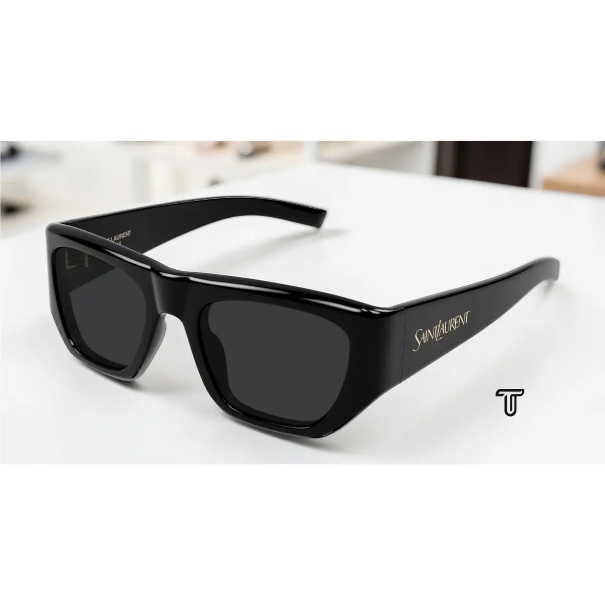 Saint Laurent SL 740 005 Black Black 52 mm Women`s Sunglasses by Yves Saint Laurent