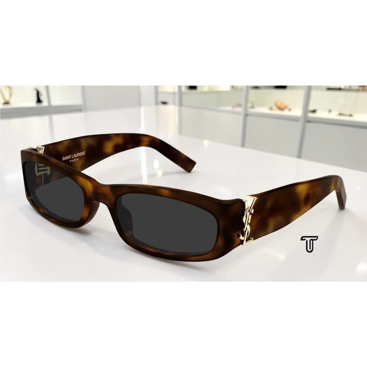 Saint Laurent SL M152 003 Havana Grey 55 mm Women`s Sunglasses by Yves Saint Laurent