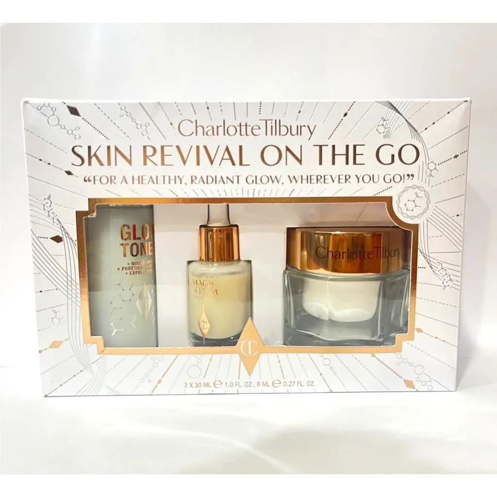 Charlotte Tilbury Skin Revival on The Go Limited Edition Skincare Kit 3 Items