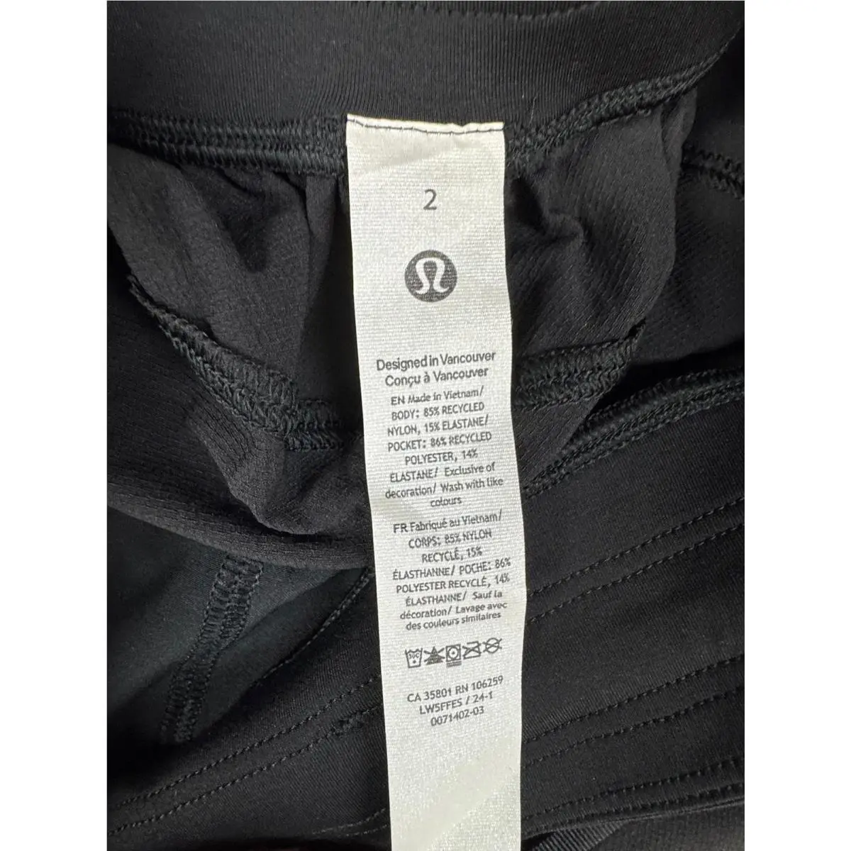 Lululemon clothing - Black, asst 14