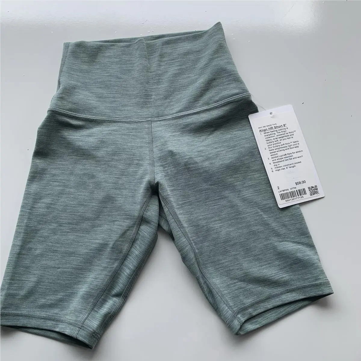 Lululemon Align Super High Rise Short 8” Women’s Size 2 Tidewater Teal