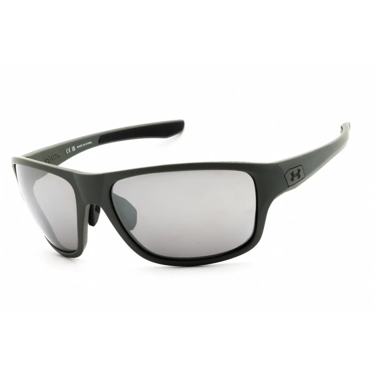 Under Armour UA Battle O 0SIF T4 Sunglasses Matte Green Frame Silver Lens 65mm