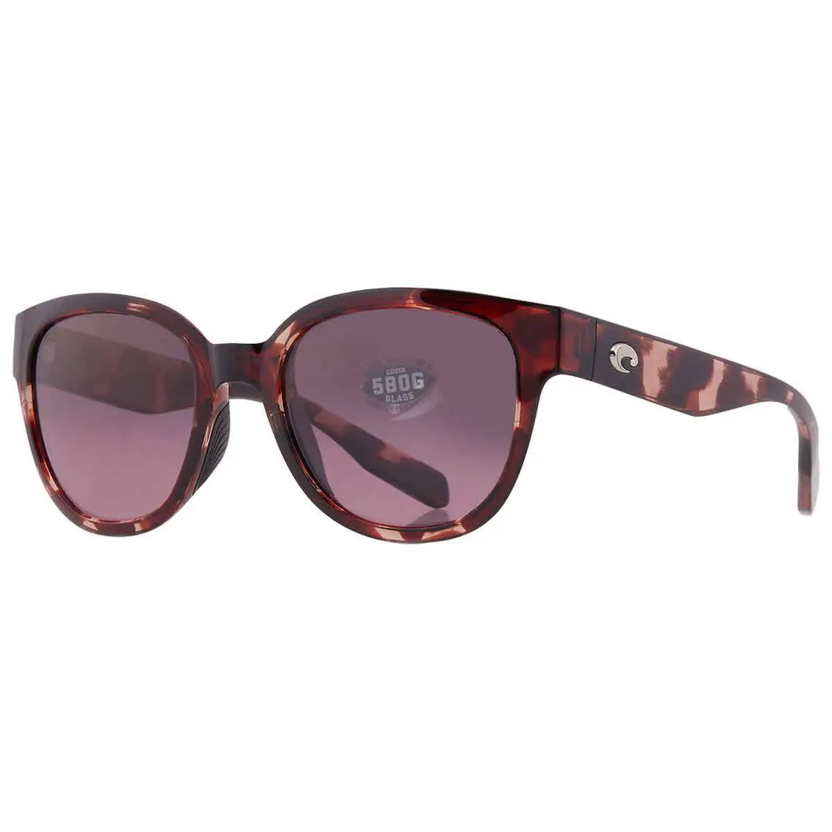 Costa Del Mar Salina Rose Gradient Polarized Glass Ladies Sunglasses 6S9051 - Brown, Frame: Brown, Lens: Pink